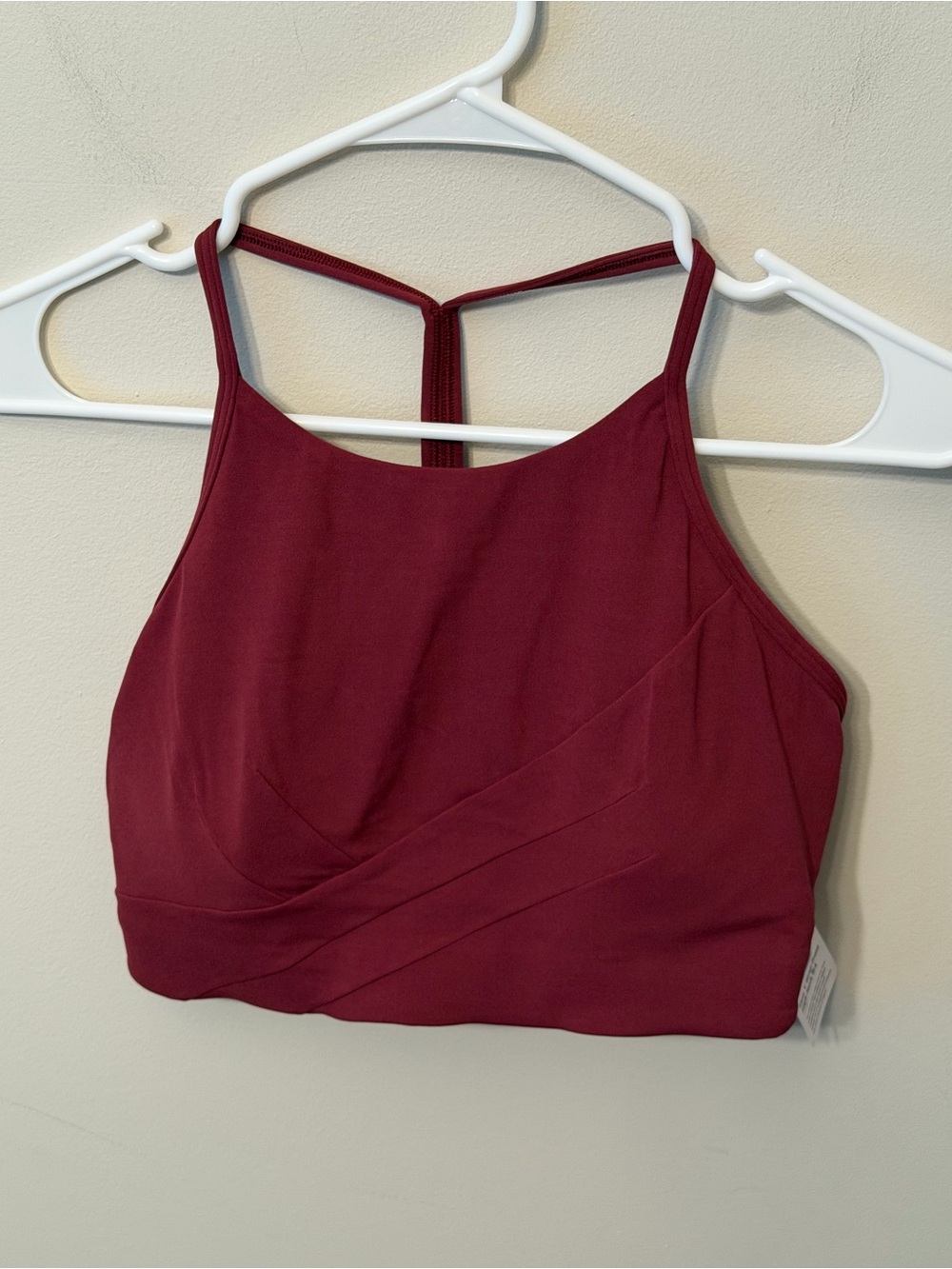 NWT Lululemon Flow Y High Neck Bra size 12 in Wine Berry